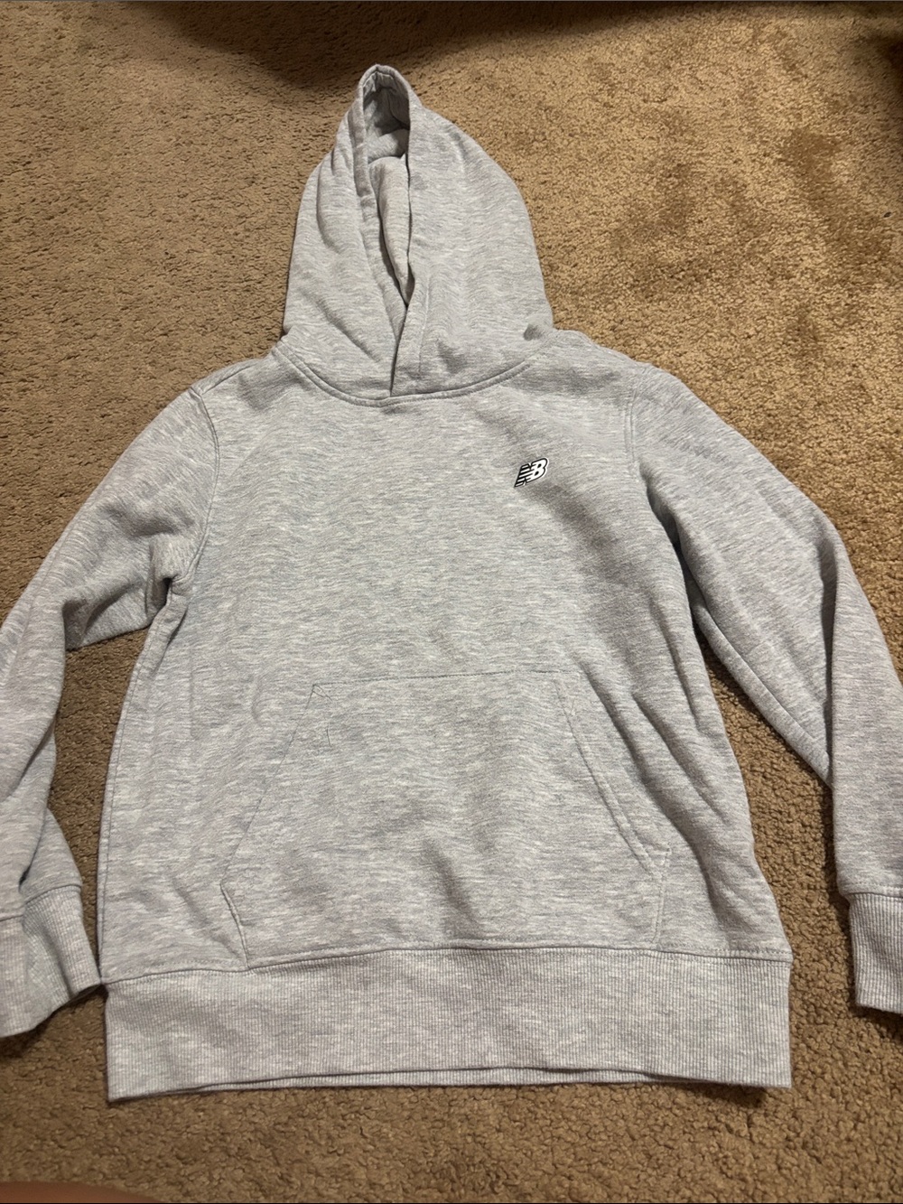 New Balance Heather Gray Kids Pullover Hoodie